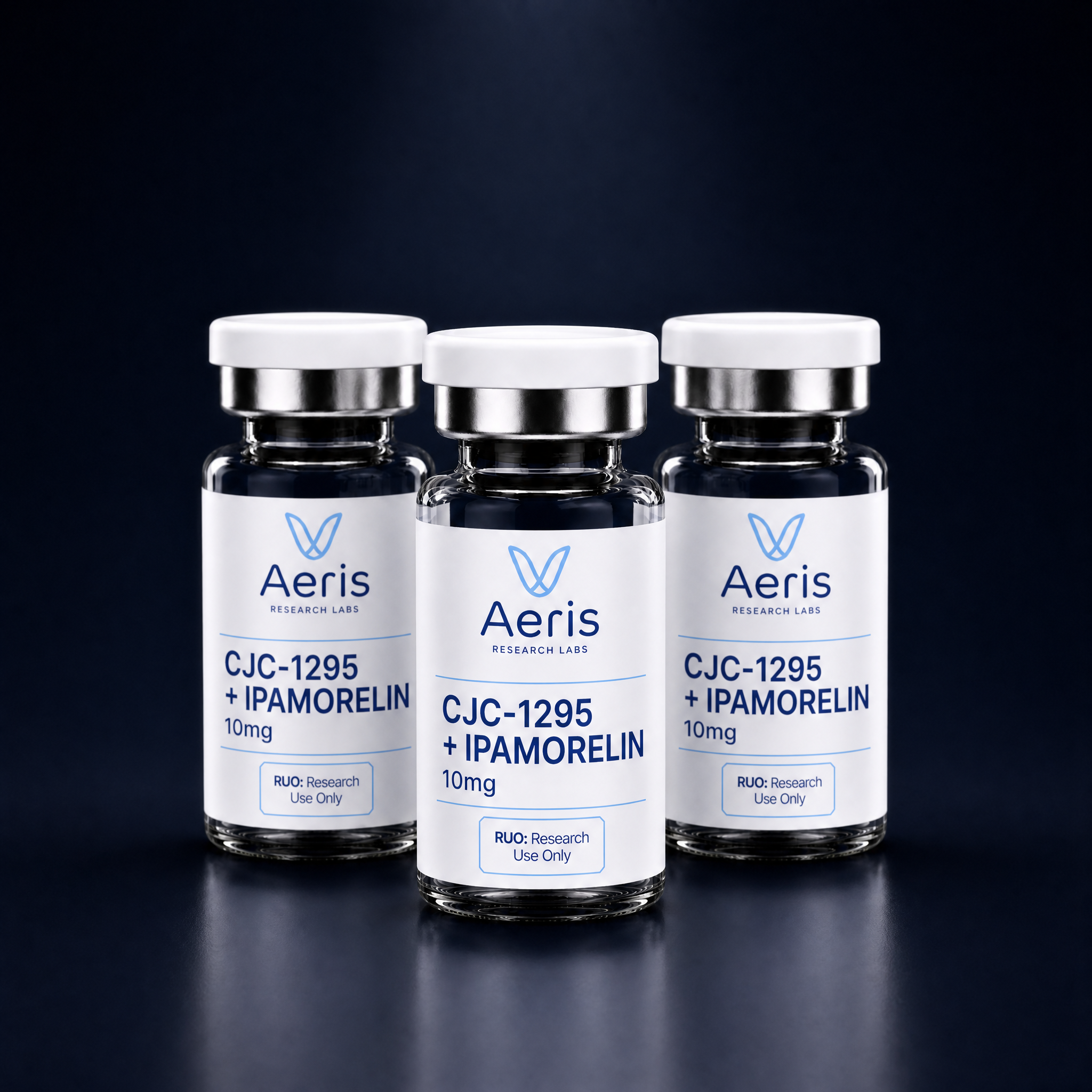 Cjc 1295 Ipamorelin 10mg — 3-vial pack — Aeris Research Labs, research use only
