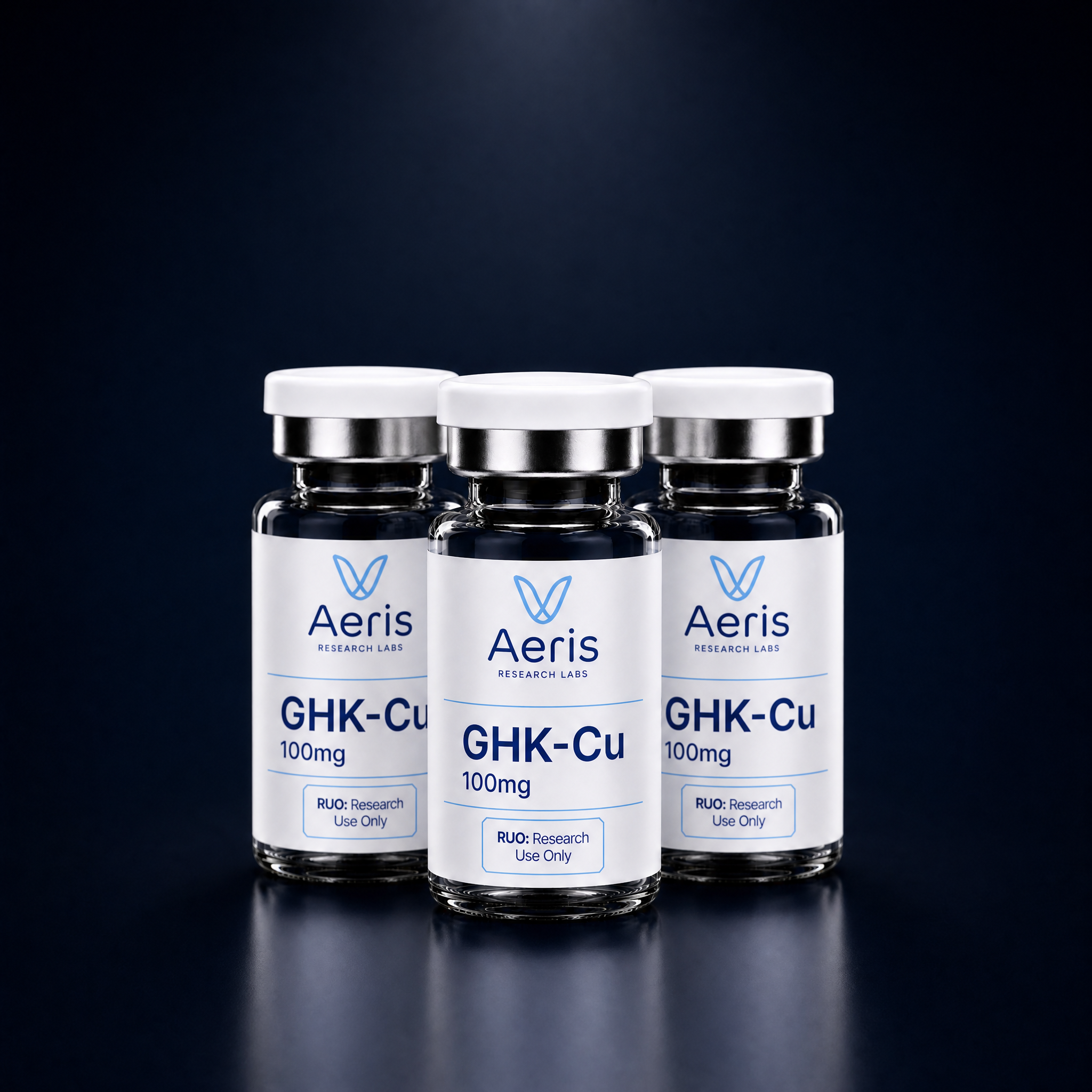 Ghk Cu 100mg — 3-vial pack — Aeris Research Labs, research use only